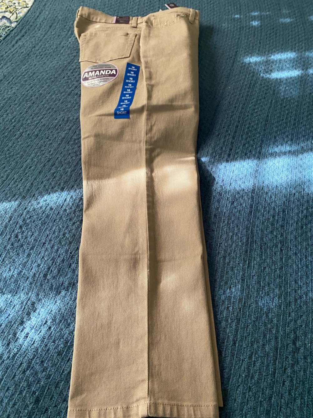 Gloria Vanderbilt Amanda Straight Leg Jeans in Khaki